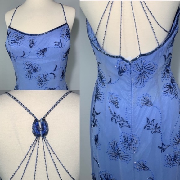 Beaded Formal Dress Vintage Silk Alyce Designs - Picture 6 of 8